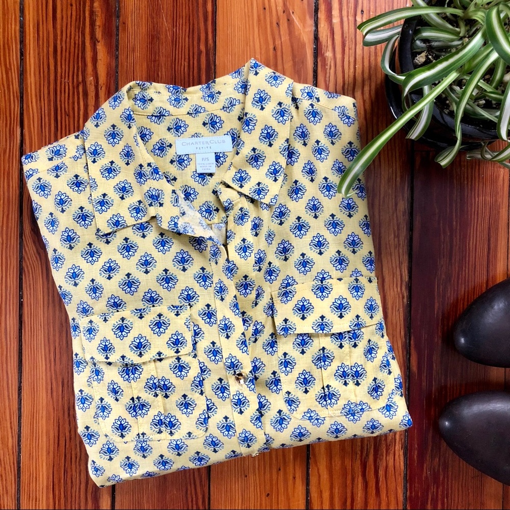 Yellow & Blue Charter Club Shirt